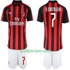 Billige Fotballdrakter AC Milan Nikola Kalinic 7 Barn Hjemmedraktsett 2018/19 Kortermet